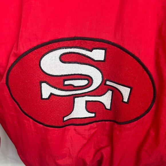 VTG Starter San Francisco 49ers Color Block Jacket S Nylon Popover 1/4 Zip - Picture 4 of 11